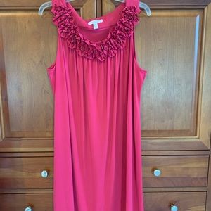 Pink sleeveless dress with flowers